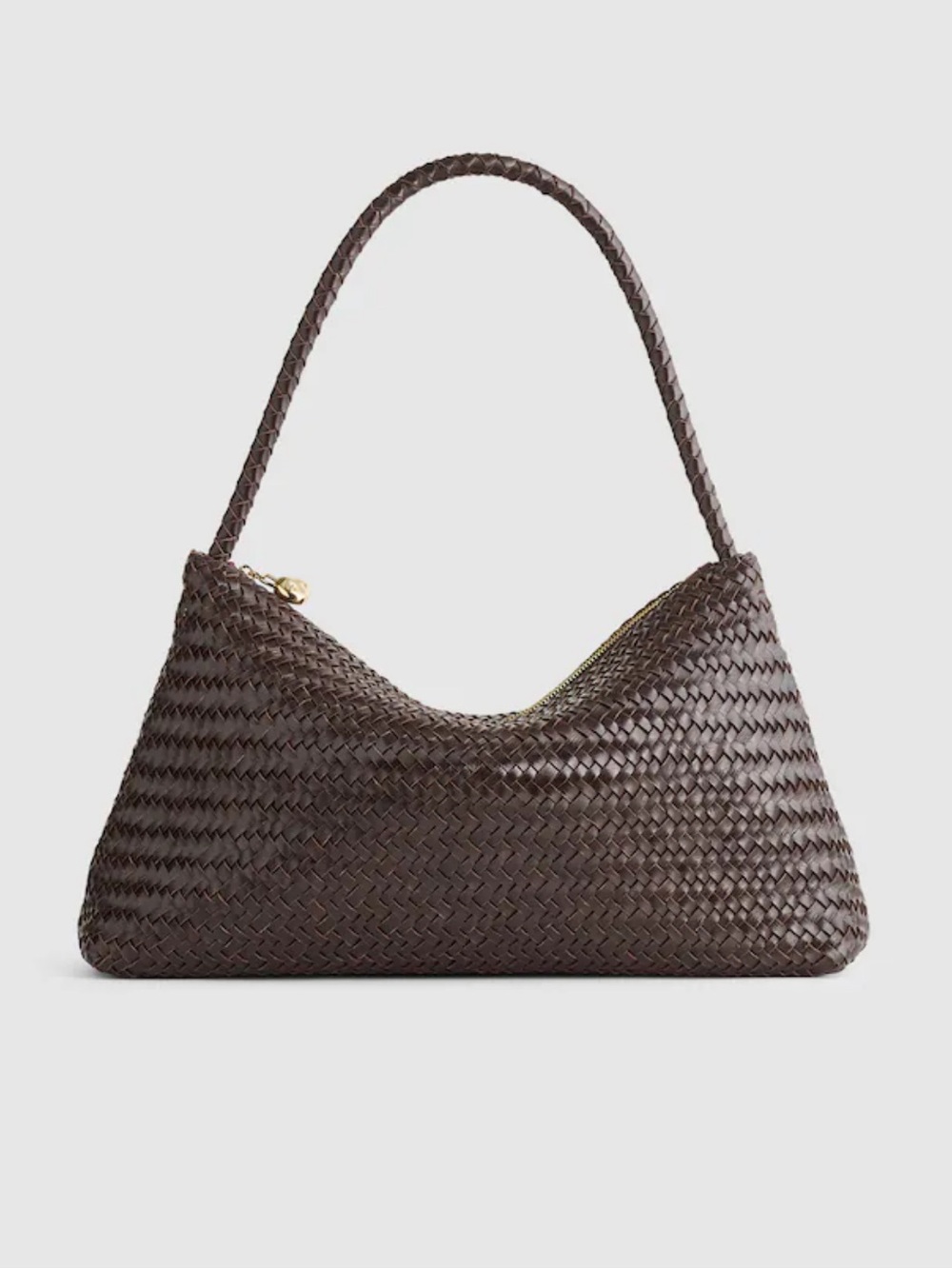☀️ New! MADEWELL Signature Woven Zip Top Shoulder Bag in Coffee Bean - Picture 3 of 10